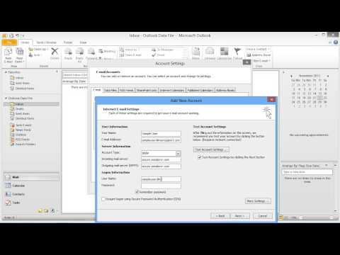 Setting up an IMAP Email Account in Outlook 2010