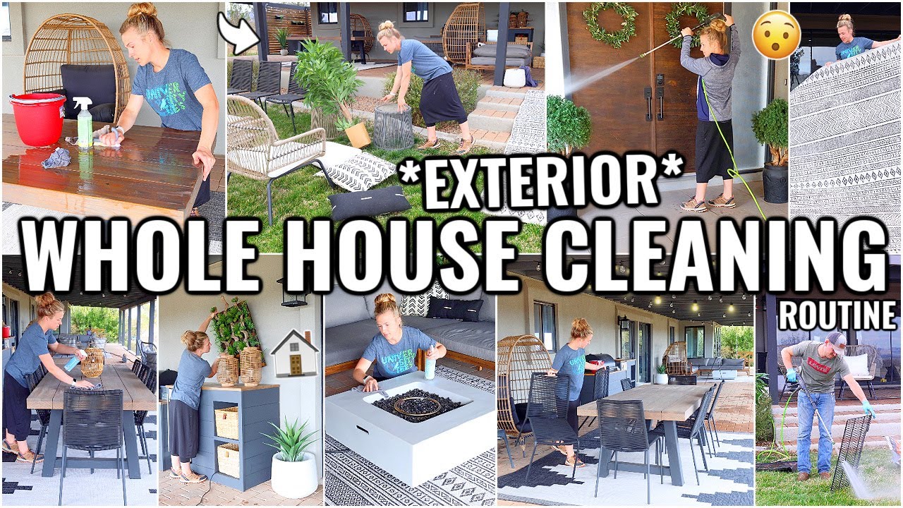 WHOLE HOUSE *EXTERIOR* CLEANING!!🏠 WHOLE HOUSE CLEAN WITH ME | 2023 CLEANING MOTIVATION