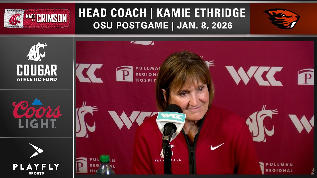 WSU WBB: "Demand more Energy" | Kamie Ethridge Oregon State Postgame | 1/8/26