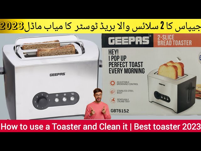 Geepas 4 Slice Bread Toaster - Adjustable 7 Browning Control 4 Slice Pop-Up  Toaster with Removable