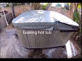 How to find a leak on the bottom of a portable hot tub