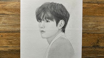 Easy drawing V BTS | pencil sketch tutorial for beginners | How to draw | រៀនគូរ