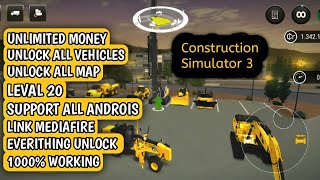 Construction Simulator 3 Hack With Proof | Unlimited Money Unlock All Vehicle Level 20 | screenshot 4