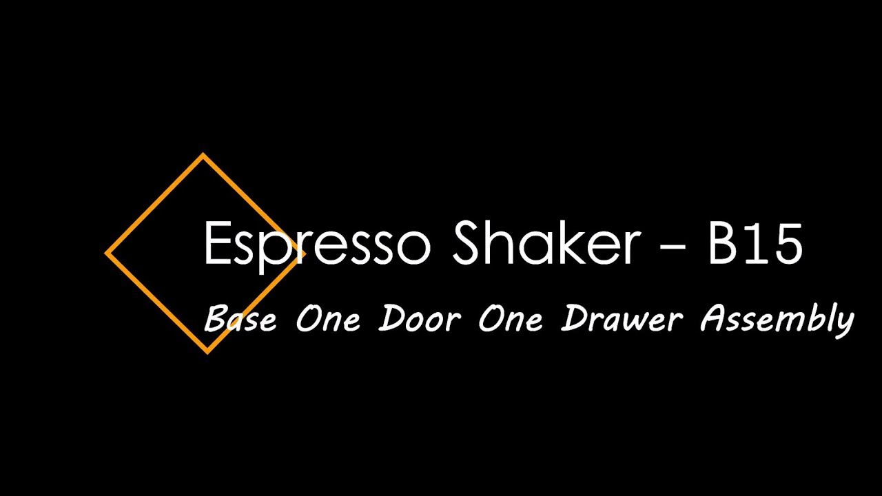 Kingston Espresso Shaker Base One Door One Drawer ready to assemble