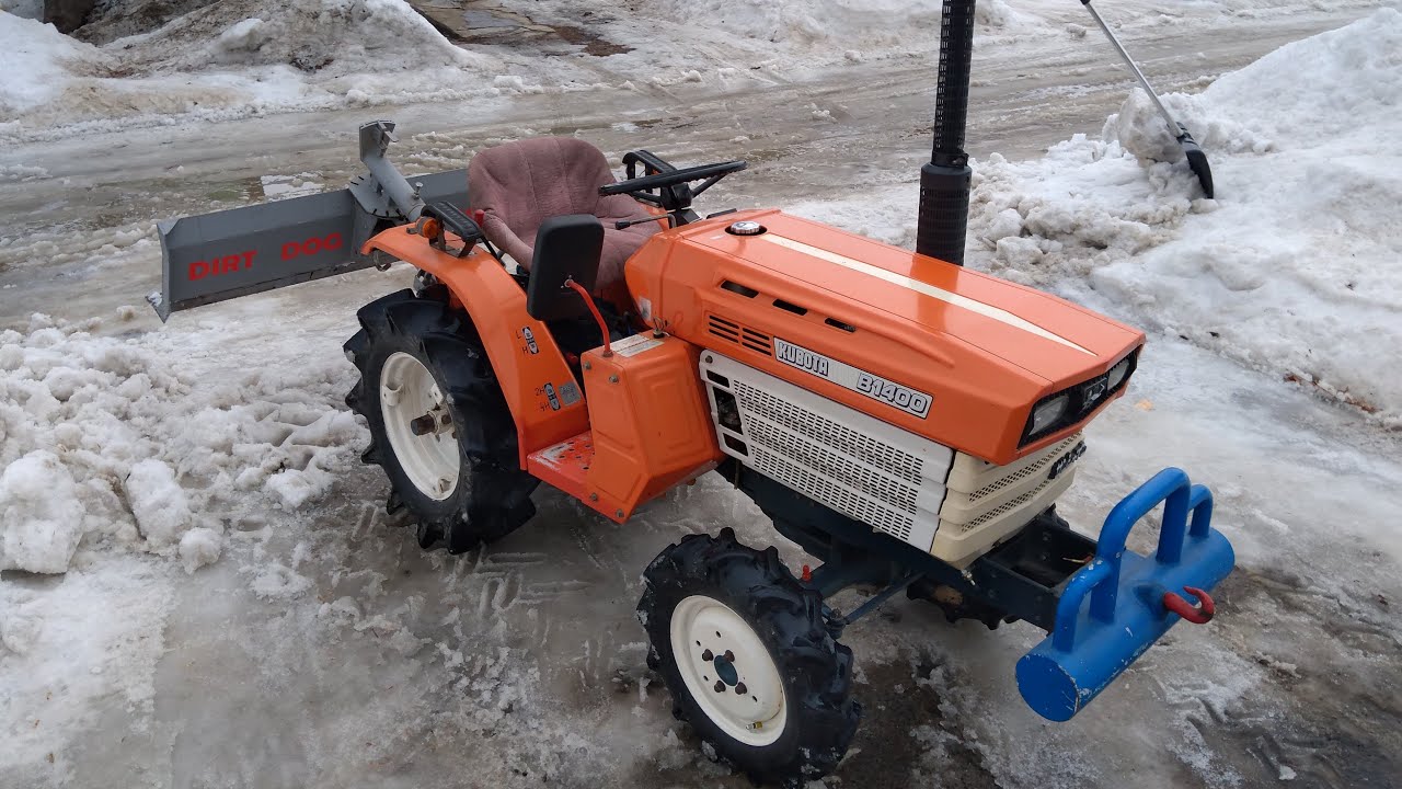 Запуск сорокадвухлетнего японского минитрактора после зимы!! Kubota B1400.