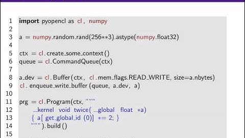 GPU programming with PyOpenCL and PyCUDA (1)