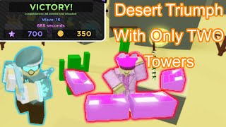 How To Beat Desert With Only TWO Towers - Geometry Defense screenshot 5