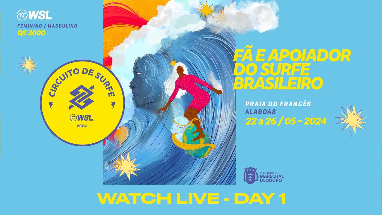 ASSISTA AO VIVO! Circuito Banco do Brasil de Surfe - Praia do