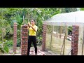 Building Pillars With Bricks, Forge construction - Alone building farm off grid | Ut's farm