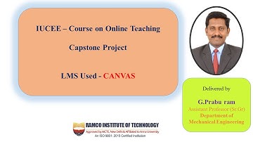 IUCEE - Course on Online Teaching - Capstone Project