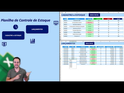 como fazer Grátis Planilha de Estoque no Excel com Menu e cara de Site
