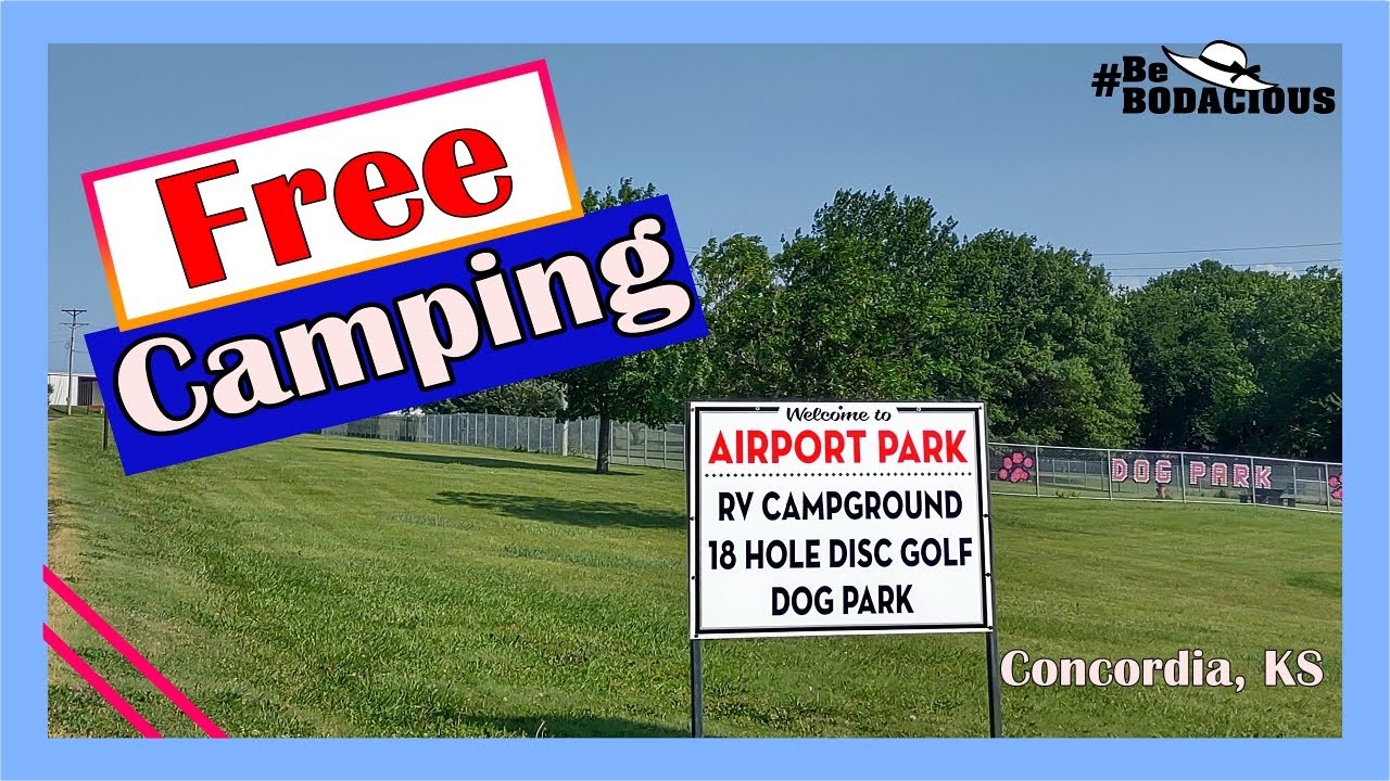 Free Campground Concordia, KS Airport Campground in Kansas YouTube
