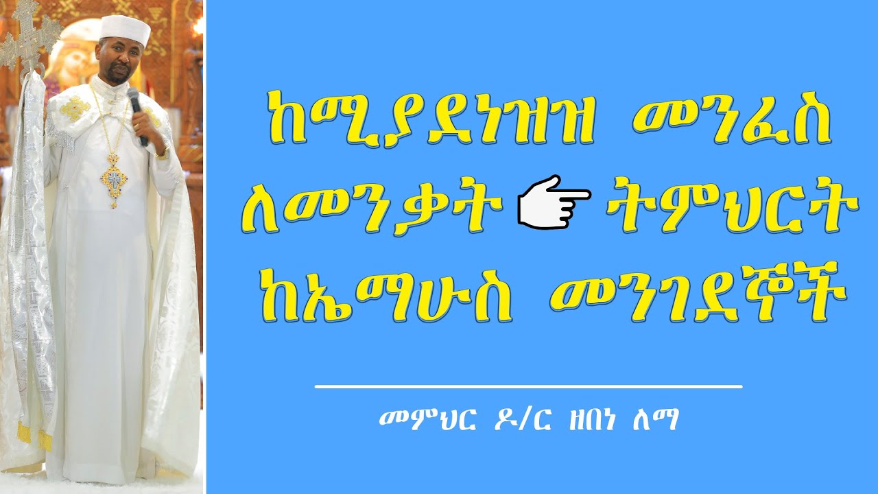 ከሚያደነዝዝ መንፈስ ለመንቃት ትምህርት ከኤማሁስ መንገደኞች || መምህር ዶ/ር ዘበነ ለማ