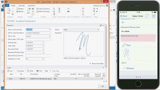 Capture a signature using Anveo Mobile App for Dynamics NAV screenshot 1