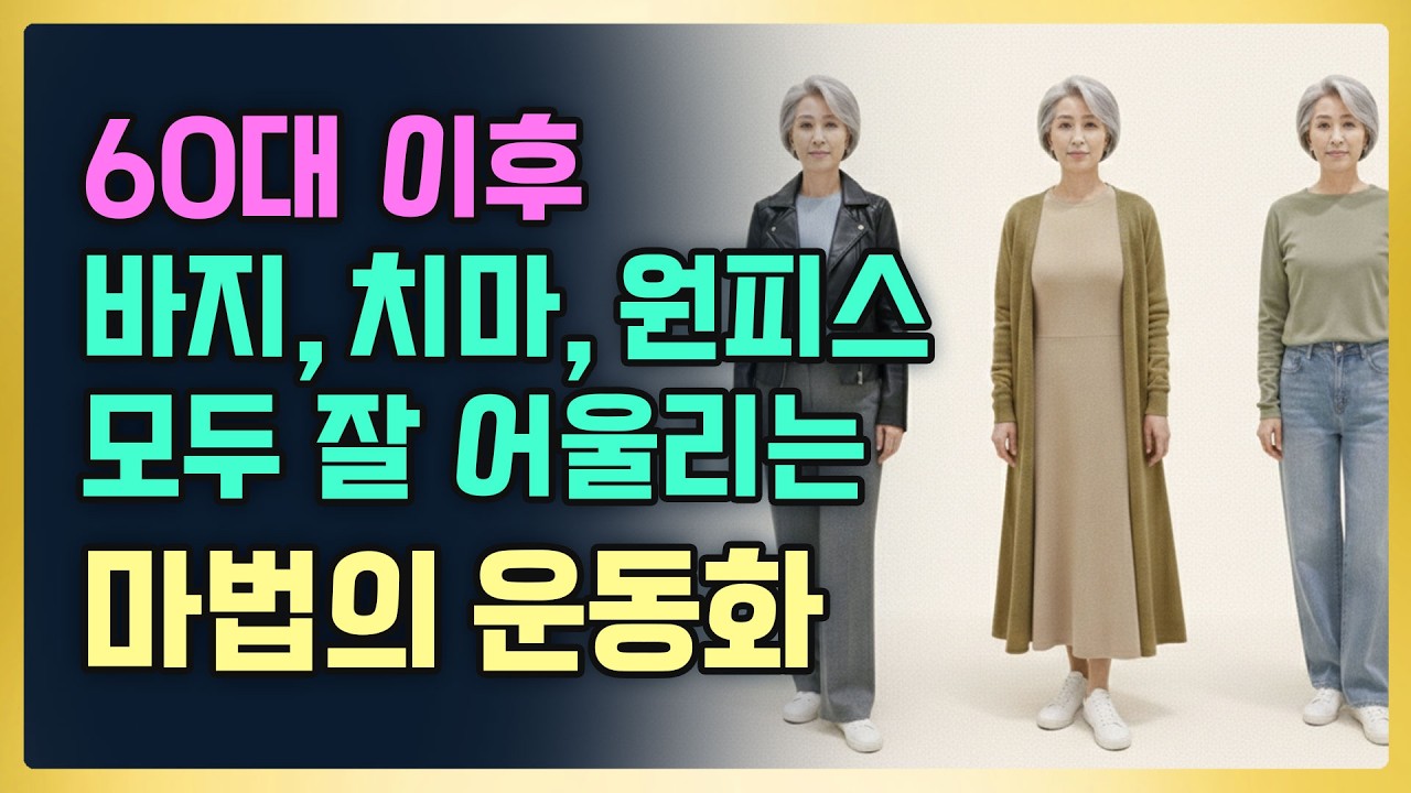 60대 이후 어떤 옷에도 잘 어울리는 이 마법의 운동화👟 신어보세요 I 시니어패션 I 중장년패션 I 50대패션 I 60대패션 I 70대 패션