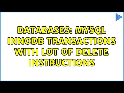 Databases: MySQL InnoDB