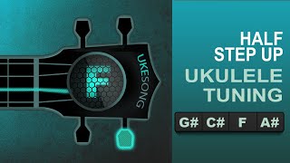 online ukulele tuner | half step up ukulele tuning