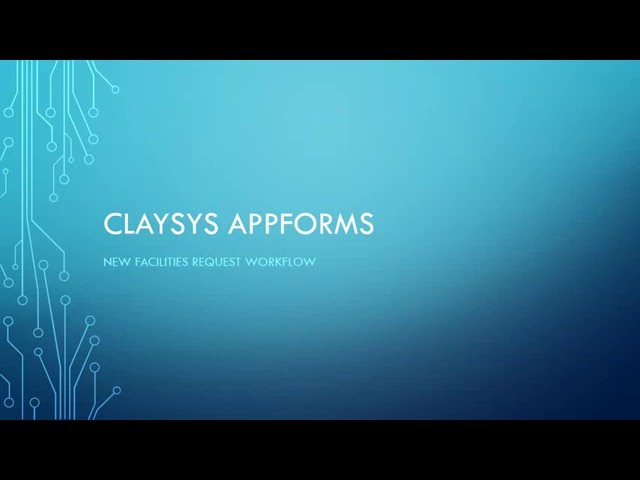 ClaySys Workflow Demo -  Facilities Management