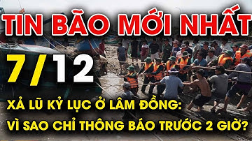 🔥 TIN BÃO MỚI NHẤT 7/12: Xả lũ kỷ lục ở Lâm Đồng: Vì sao chỉ thông báo trước 2 giờ?