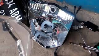 Review + Pasang Lampu LED Mini Projector RTD M8 di Honda Beat FI