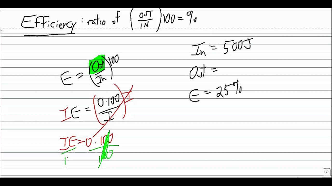 worksheet Efficiency Problems Worksheet solving a few example efficiency problems youtube problems