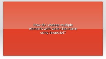 How do I change multiple elements with same class name using Javascript?