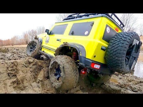 Need a Rescue Winch? RC CARS Stuck in MUD | Jeep Wrangler Rubicon, Suzuki Jimny & more | Wilimovich