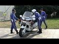 【 Honda GL1500 Gold Wing 】 大型バイク センタースタンド 立て方 【 Japan Police Motorcycle 】