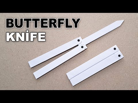 DIY - A4 KAĞITTAN KELEBEK BIÇAK NASIL YAPILIR - ( Butterfly Knife ! )