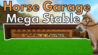 Minecraft | Tutorial | Mega Horse Barn | Garage | Java & Bedrock Edition