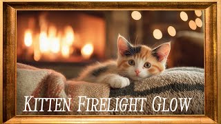 Fireside Kitten Glow 🐾 | 3 Hours of Digital Art screenshot 5