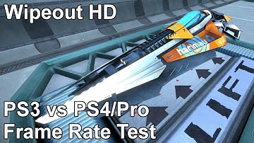 Wipeout HD PS3 vs PS4 vs PS4 Pro Frame Rate Test (Omega Collection)