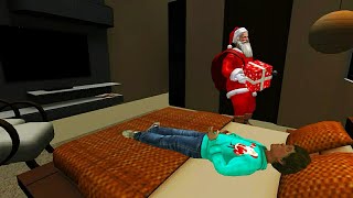 Merry Christmas ! Christmas flying santa gift delivery game video screenshot 5