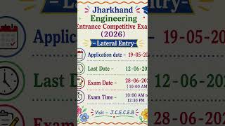 Jharkhand  engineering  entrance exams 2026