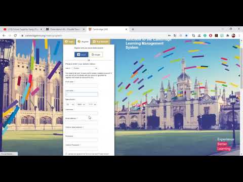 CREATE YOUR CAMBRIDGE LMS ACCOUNT