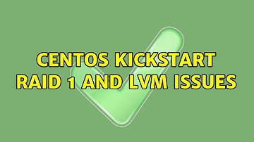 CentOS kickstart raid 1 and LVM issues
