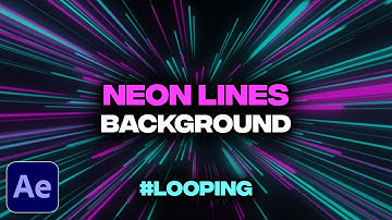 Neon Lines Background Tutorial in After Effects | Looping Neon Lines Zoom Animation