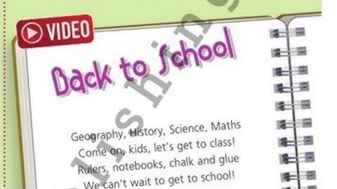 BACK TO SCHOOL SONG EXCEL 6 p. 16