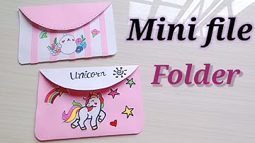 How to make Mini File Folder / DIY Paper Crafts Idea/diy mini file tutorial/DIY File Folder
