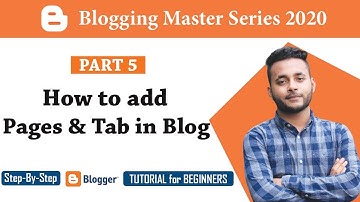 How to Add Pages or Tab in Blog [#5] | Blogspots Tutorial | Blogger tutorial for Beginners Bangla