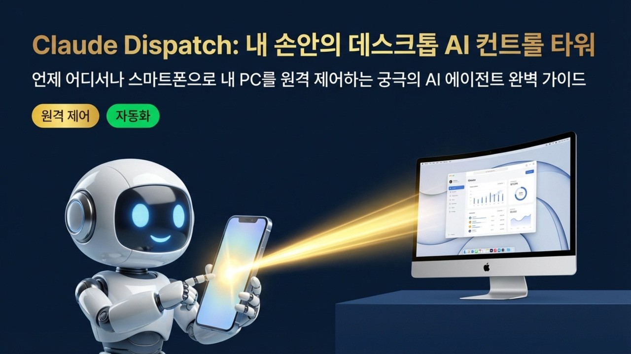 ⁣[Claude Dispatch ] 스마트폰 하나로 PC를 완벽 지배하는 Claude Dispatch 활용법 | 보안과 자동화까지 다 잡은 차세대 AI 에이전트 설치 및 가이드