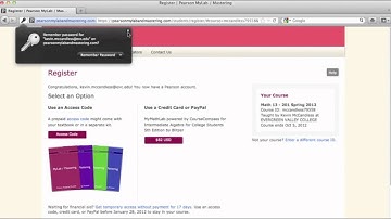 MyMathLab Registration Video