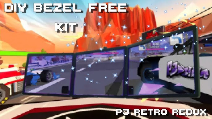 FREE: DIY Bezel Free Triple Screen setup Sim Racing 