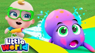 itsy bitsy spider tries again again little world kids songs nursery rhymes