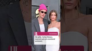 Hailey Bieber reacted to her husband Justin Bieber's tearful selfie.