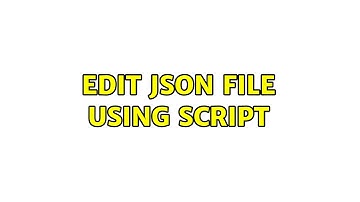 Ubuntu: edit json file using script