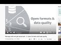 Manage well and get preserved - 2. Open formats and data quality