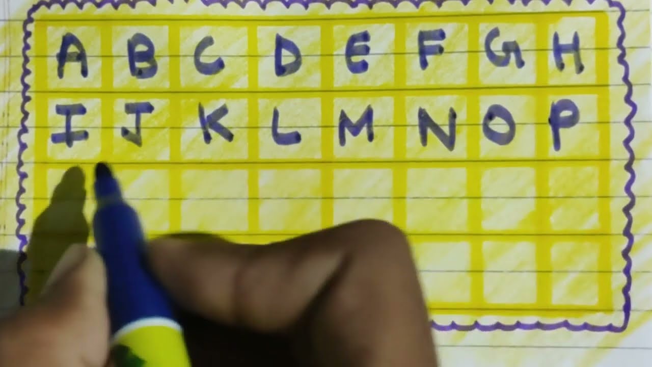 Writing practice of abc alphabets English language abc abc writing