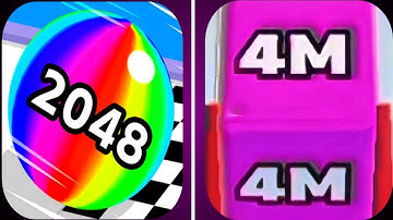 🌈💙jelly Run .Ball Run.2048   - Max Level Gameplay iOS,Android Walkthrugh Mobile Game Videos