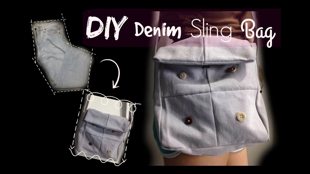 DIY Denim Sling Bag - YouTube